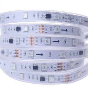 DC12V WS2811 5050RGIC 30/48/60leds/mプログラミング個別にアドレス指定可能なフレキシブルマジックスマート家の装飾Ledピクセルストリップライト - Product Image 1