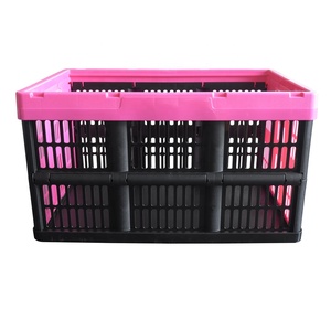 Contenedor de almacenamiento de plantas de colores personalizado, caja plegable de malla de plástico apilable para frutas y verduras - Product Image 2