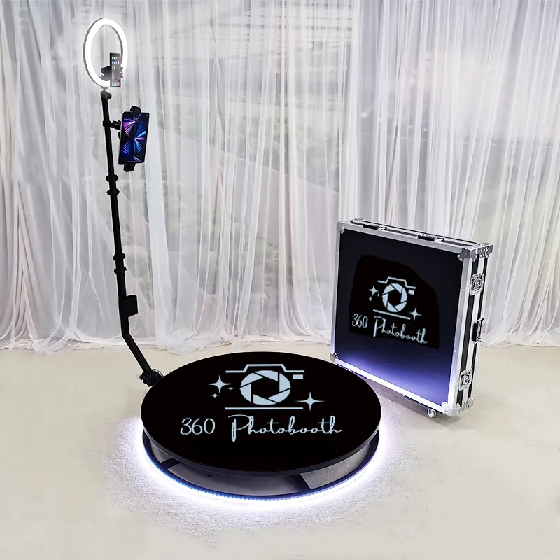 Entrepôt américain de haute qualité curseur de caméra rotatif à 360 degrés 360 cabine photo cabine vidéo 360 plate-forme pour événements 360 cabine vidéo