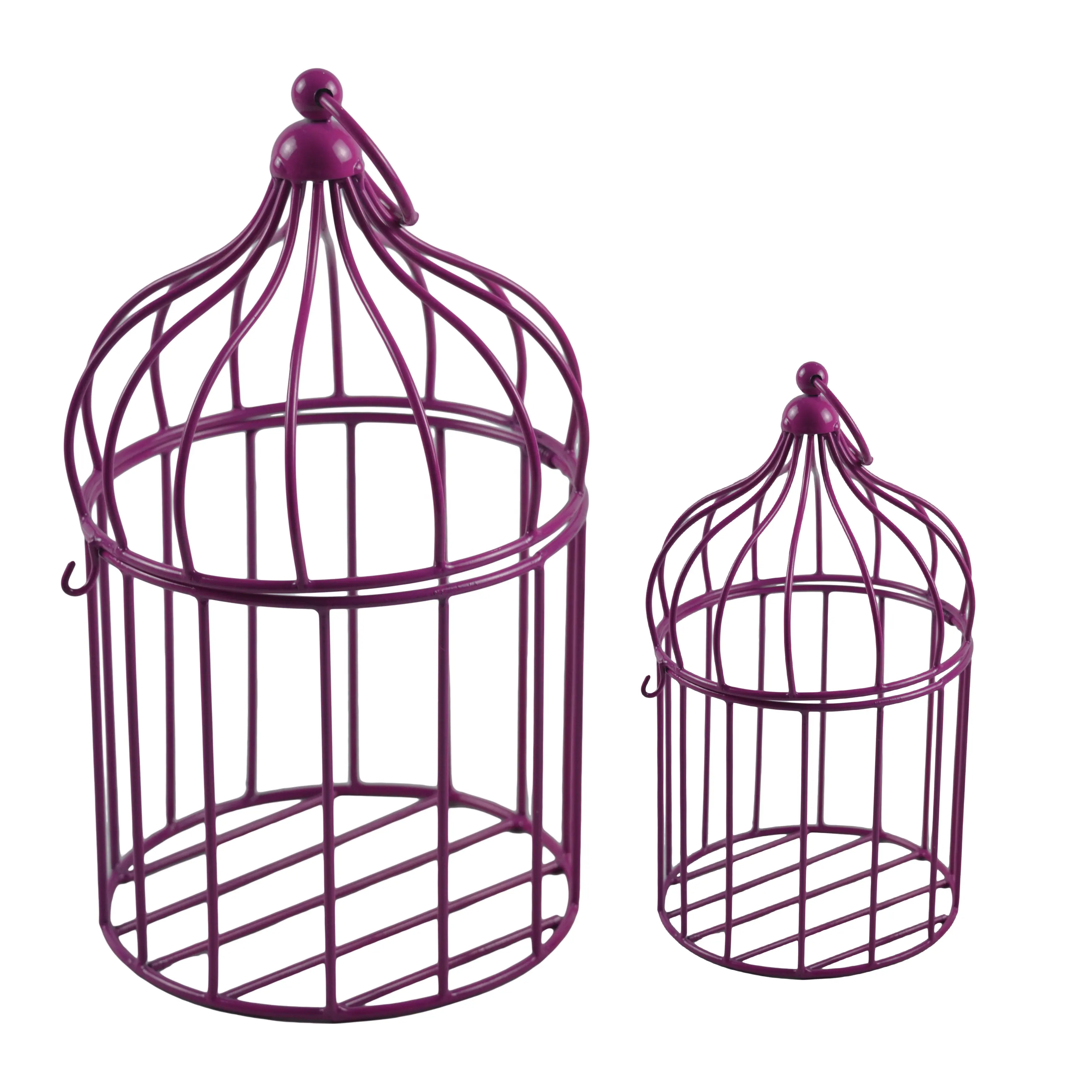 Best For Balcony Decorative Hanging Birds Cages With Purple Colored Painted Finishing New Fresh Design Bird Cages