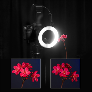 Godox MF-R76 5000K LED halka ışık makro yakın Speedlite flaş için DSLR kameralar 5D 6D 7D 60D 70D 80D D850 fotoğraf stüdyosu aksesuar - Product Image 3