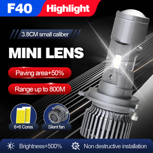 F40 Small Lenses <strong>Led</strong> Headlights Triple Hard Core <strong>Led</strong> Large Strong Spotlight 3.8cm Mini Bi <strong>Led</strong> Projector Light for Car IP67 Bulbs - Product Image 2