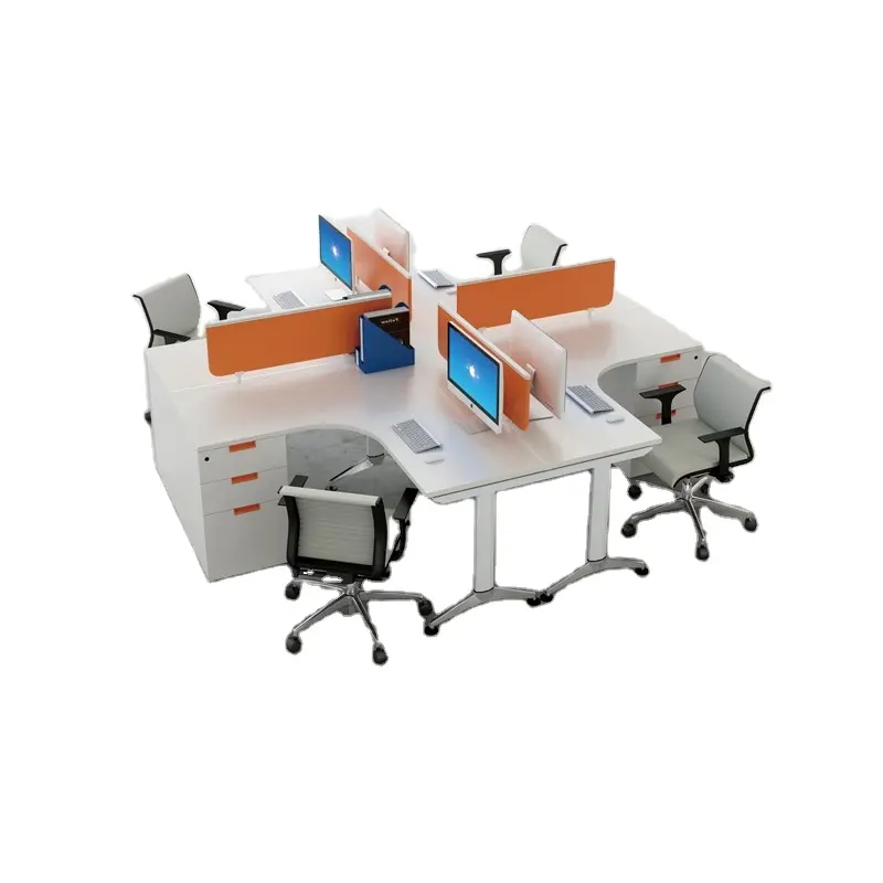 Minimalist design Japanese office furniture Good quality components Staff table and chair set