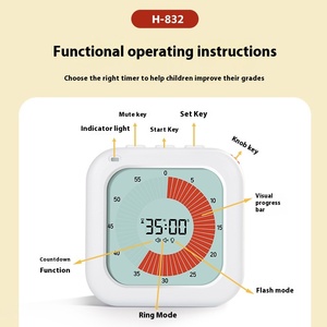 Cross-Border Plastic Kitchen Timer for Primary School Students Kidsren's Visual Learning Homework Tool Self-Discipline Artifact - Product Image 4