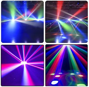 Mini örümcek sahne ışık RGBW 8X3W LED DMX 512 çift süpürgesi darbe Strobe etkisi beyaz yayan IP65 anma sahne aydınlatma - Product Image 4