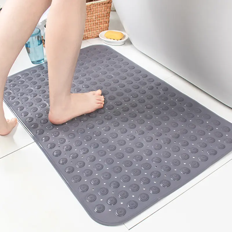 Rutschfeste Badewannenmatten Fußmassage Polster für Badezimmermatte mit Absaugung und Abflussloch maschinenwaschbare Duschmatten
