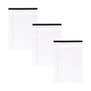 Bloc de notas con impresión personalizada, Bloc de notas con borde perforado, tamaño de letra regulado, con logotipo, 3 uds. - Product Image 1