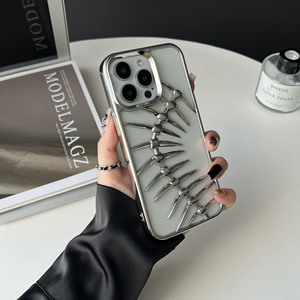 เคสลายการ์ตูนรูปปลากันกระแทกเคลือบอิเล็คโทรเพลทสำหรับ iPhone <span class=keywords><strong>16</strong></span> 15 Pro 14 PLUS 13 12 11