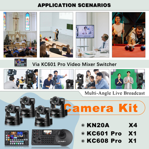 BN620 4 * KN20A HDMI SDI NDI PTZ комплект камеры + 1 * PTZ контроллер Джойстик + 1 * видеомикшер для конференц-зала - Product Image 2