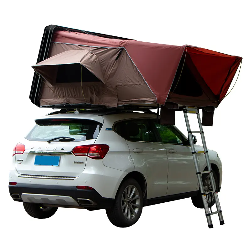 Trampoline de camping rond électrique de haute qualité, 4x4, pour 4 personnes, coque rigide en aluminium