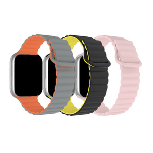 <strong>2025</strong> Private Mode Silicone Magnetic Ring Buckle Bands Coolyep Watch Band for <strong>Apple</strong> Watch 38MM 41MM 42MM 45MM