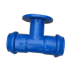 ISO2531 EN545 EN598 PN10 PN16 PN25 DN80-2000mm เหล็กดัดซ็อกเก็ตคู่ Tee กับ Flanged สาขาสำหรับท่อพีวีซี - Product Image 3