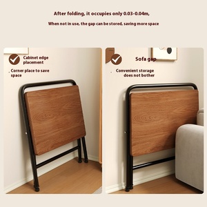 Escritorio de ordenador plegable moderno, panel MFC, escritorio de escritura sin instalación para el hogar, para dormitorio de estudiante, mesita de noche, escritorio sencillo - Product Image 2