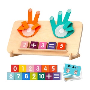 Early Learning Math Teaching Aids Montessori Finger <strong>Counting</strong> Game Wooden Number Blocks <strong>Counting</strong> Board Mathematics Education Toys - Product Image 1