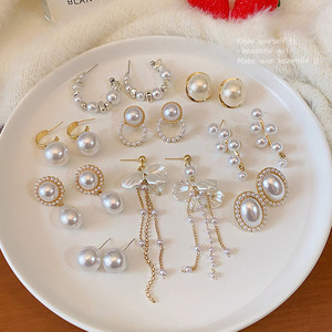 Multi Estilos Imitação Pérola <span class=keywords><strong>Stud</strong></span> Earrings Moda Brinco Jóias para Meninas Senhoras Moda Luxo Mulheres Jóias Acessório