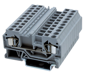<strong>Spring</strong> <strong>Type</strong> Din Rial <strong>Spring</strong> Cage <strong>Terminal</strong> <strong>Block</strong> 1.5mm 31A / 600V Din Rail Electric Connectors - Product Image 1