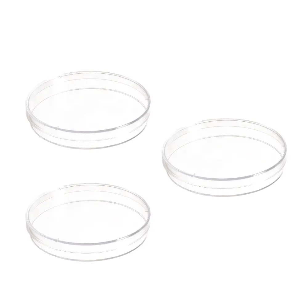 Placa de cultivo de bacterias para laboratorio, recipiente de plástico estéril para cultivo de bacterias, transparente, redondo, 70mm, 7Cm