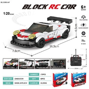 CE CPC <strong>RC</strong> Racing 6 Style DIY Assembly Bricks Set 1:20 Remote Control Racing Sports Car <strong>Model</strong> Building Blocks Plastic Toy - Product Image 3