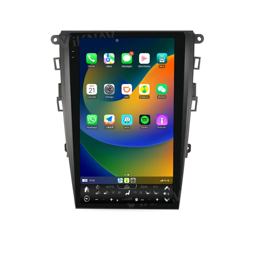 Receptor de rádio estéreo para carro Android 2 Din, reprodutor multimídia de áudio e vídeo para Ford Mondeo 2013-2021, unidade de navegação GPS automática