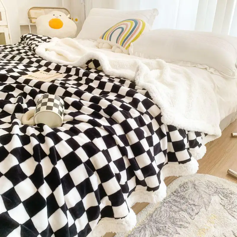Флисовое одеяло из полиэстера и овечьей шерсти на заказ, двойная кровать, Кашемировое одеяло, детское одеяло из полиэстера
