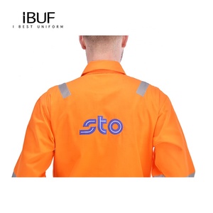 スタッフの作業服のオーバーオールを掃除するためのデザイン綿100の警備員ユニフォーム - Product Image 3