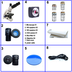 三目活血分析实验室显微镜学生生物镜面显微镜与CCD相机 - Product Image 6