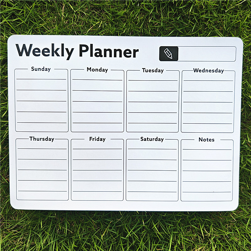 E noir et blanc-planning hebdomadaire-28x21cm