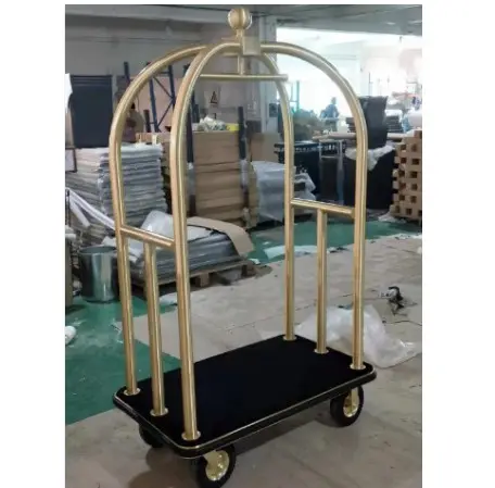 Hotel di Bellman Carrello per i Bagagli/bagaglio trolley, in ottone