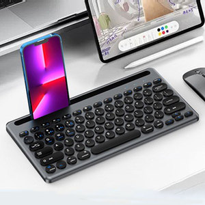 PC inalámbrico 78 teclas redondas teclado recargable portátil Mini tableta teclado - Product Image 1
