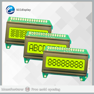 günstige werbeanzeige display leinwand jxd0801a stn gelB positiv lcd zeichen anzeige 8x1 lattice typ lcd-module led-hintergrundbeleuchtung - Product Image 5