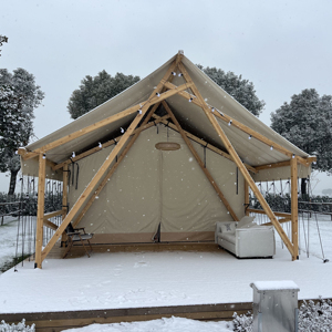เต็นท์ผ้าใบกันน้ำฤดูหนาวเต็นท์ซาฟารีโรงแรมหรูเต็นท์ตั้งแคมป์ที่ดีที่สุดสำหรับการตั้งแคมป์ - Product Image 1