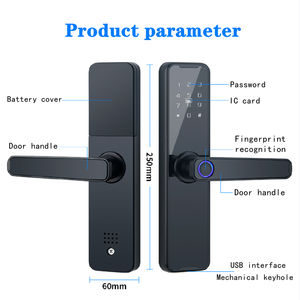 Yüksek güvenlik parmak izi kilidi BLE <span class=keywords><strong>WiFi</strong></span> cerradura electronica akıllı tuya cerraduras inteligentes puerta dış - Product Image 3