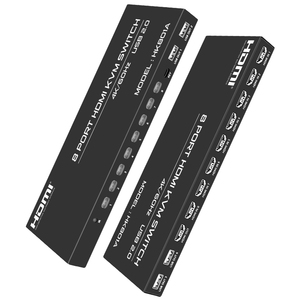 HK801A Fjgear alta calidad 8 puertos Hdmi2.0 Kvm Switcher Usb2.0 Selector 8In 1Out 3840X2160P * 60Hz 4K Hdmi Automatic Kvm Switch - Product Image 2