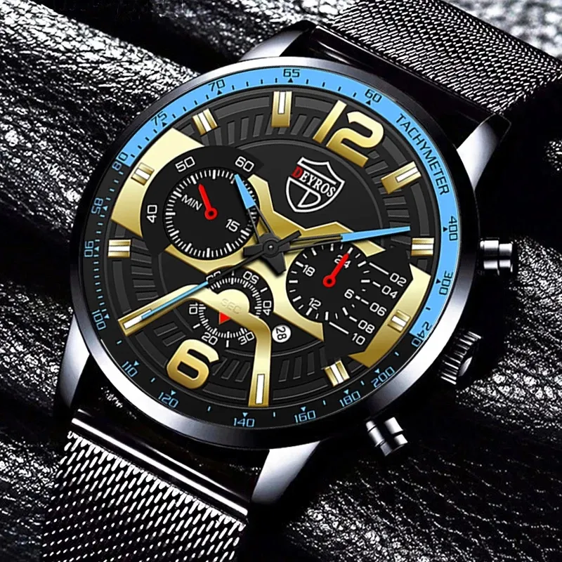 Relogio Masculino 2021 Mens Watches Male Clock Quartz Watch Casual Slim Mesh Steel Men Watch Date Designer Sport Clock