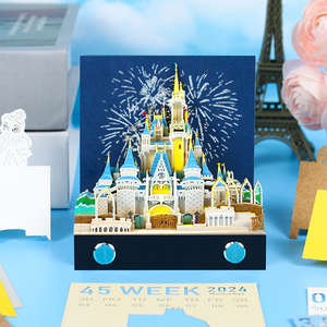 Calendar <strong>Custom</strong> 3D Memo Pad <strong>Block</strong> Fairy Castle Sticker <strong>Notepad</strong> Paper Crafts School Stationery Gift Items for Girl Birthday - Product Image 2