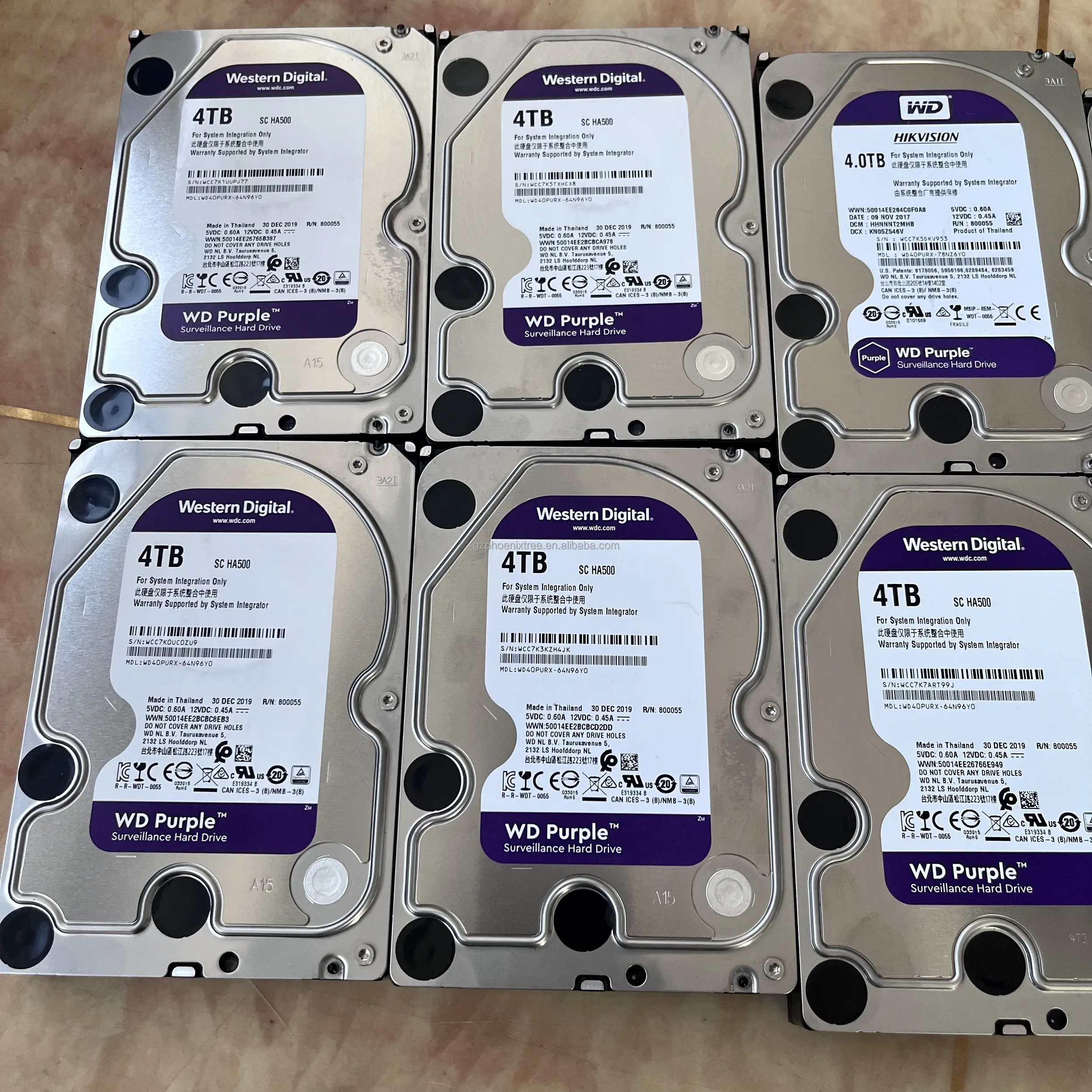 Used hard drive sata Purple 4TB surveillance hard drive disk For Cctv Camera Dvr Ip Nvr