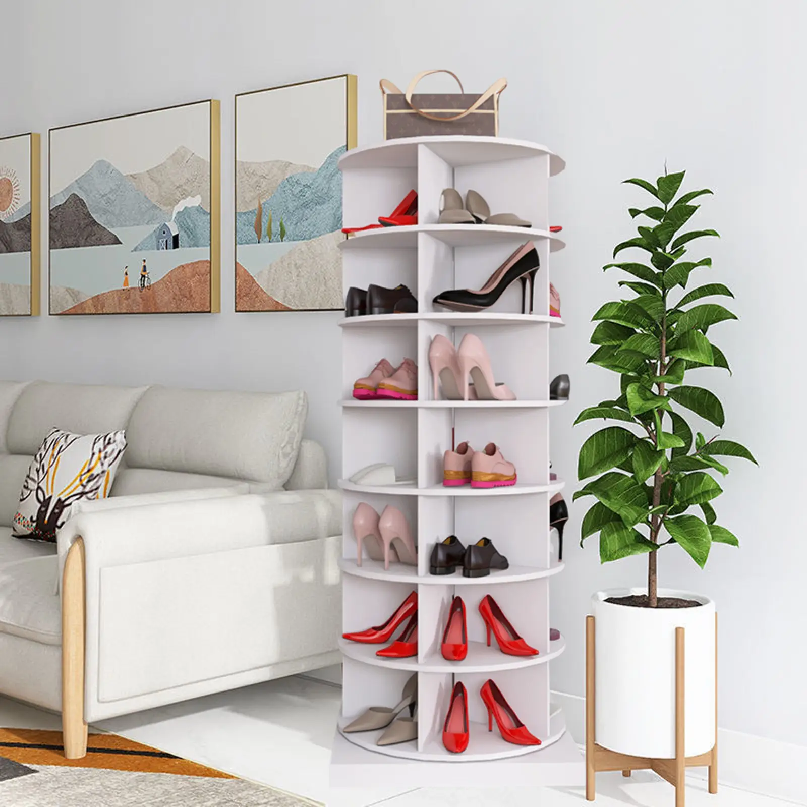 rotating wood shoes cabinet shoe cupboard storage cabinet rack designs modern furniture storage wholesale price