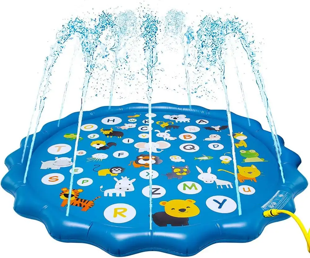 子供のためのインフレータブルスプリンクラーパッドスプラッシュパッド幼児夏の屋外水スプレープレイマットウェーディングプール水おもちゃ