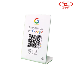 ออกแบบฟรีการพิมพ์ที่กําหนดเอง 13.56MHz ขาตั้ง NFC กันน้ํา PVC NTAG213 QR Tap สําหรับธุรกิจ Ins บน Facebook TikTok Google รีวิว - Product Image 3