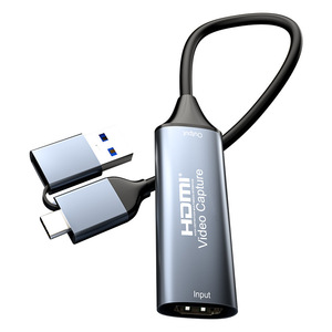 2合1 USB C高清MI视频采集卡C型适配器音频视频游戏现场录制USB3.0 4K30Hz耐用金属材料 - Product Image 4