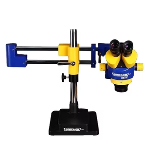 Microscopio Trinocular Mecánico, Microscopio Digital Estéreo con Zoom Continuo, 7X-45X, Brazo Doblado, PCB, Chip IC, Soldadura de Joyería - Product Image 4