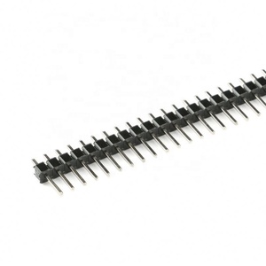 10 pz 40 Pin 1x40 a fila singola 2.54 maschio pinna fragile striscia connettore per Arduino nero - Product Image 4