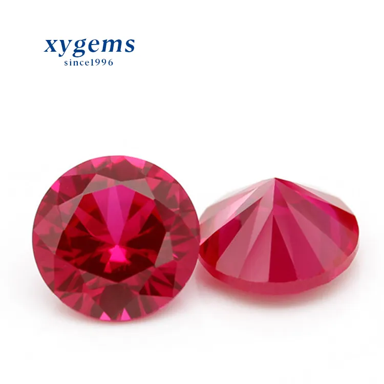 Xygems corindone sintetico taglio brillante 5 # pietra rubino 1mm