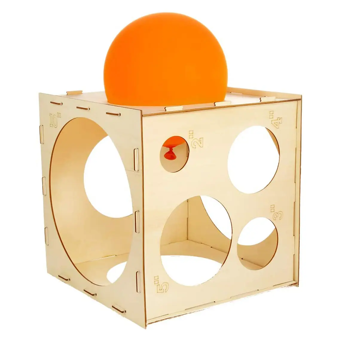 Globo personalizado arcos columnas globo tamaño herramienta de medición plegable madera globo Sizer caja cubo para Decoración