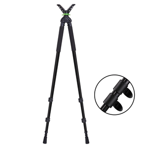Đen 2 chân săn bắn Gậy nhôm nhẹ săn bắn chân máy đứng V ách Chân Máy Chụp phần còn lại - Product Image 1