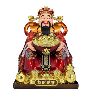 高品质固体财神定制金色家居办公展示工艺装饰品中国财神雕像 - Product Image 1