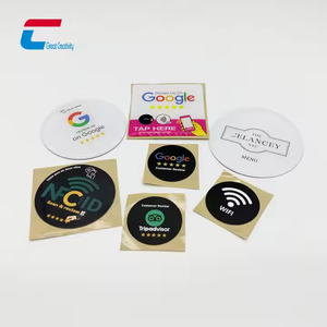 Etiquetas adhesivas personalizadas de tamaño de código QR círculo programable impermeable Rfid epoxi Nfc menú - Product Image 3