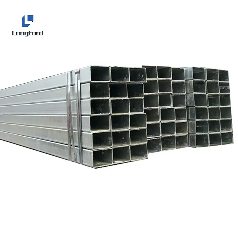 Square Pipe Iron Pipe Price 50*50 Galvanised Rectangular Steel Specification 1.5 Inch Galvanized Steel Structure Pipe Erw Q195