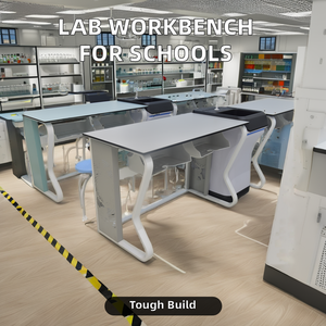 New kim loại phòng thí nghiệm bảng tùy chỉnh trường học khoa học bàn làm việc với bồn rửa sinh viên bảng và ghế sinh thái thân thiện bền - Product Image 2