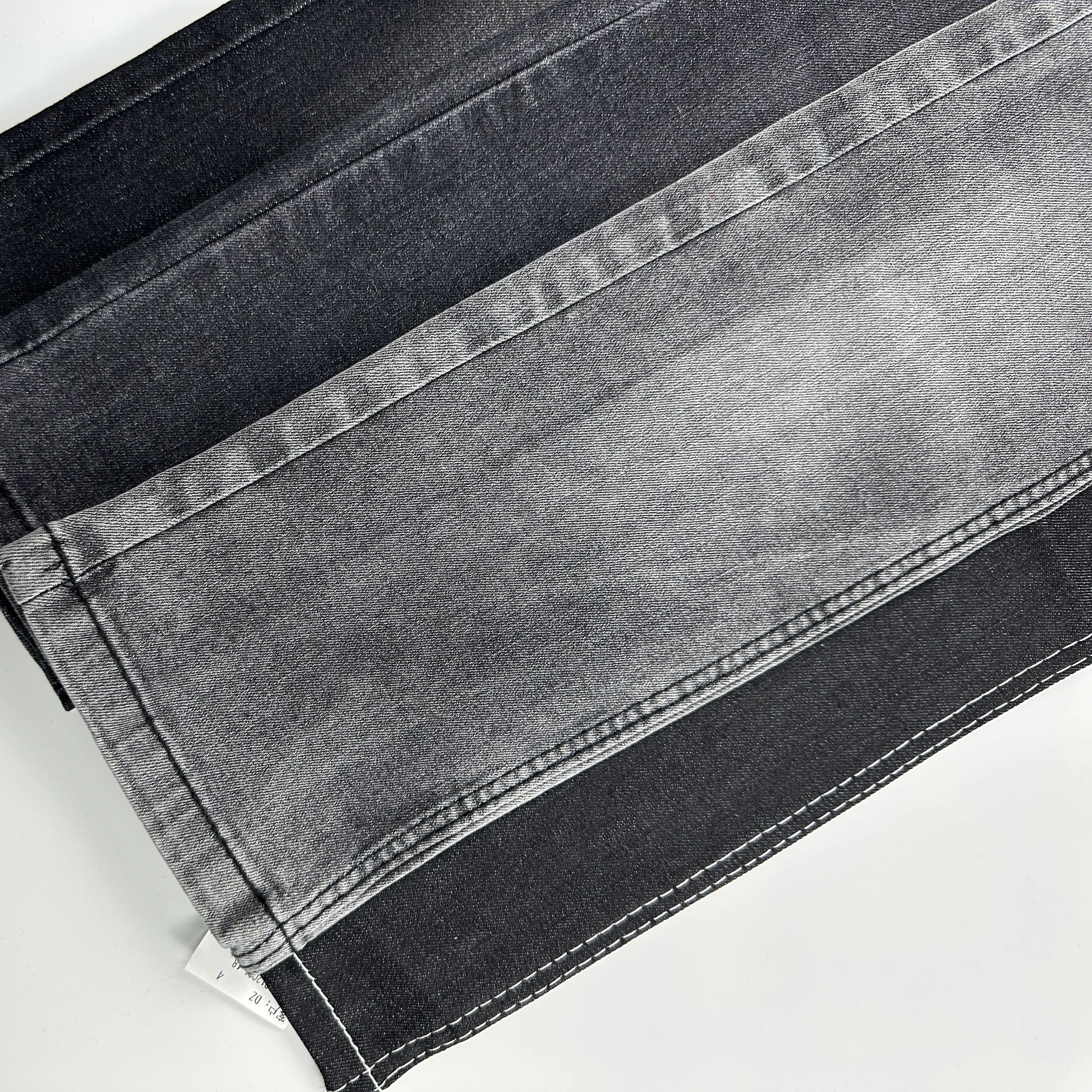 factory price customized denim jeans fabrics stock lot black grey color sales twill denim fabrics for jeans